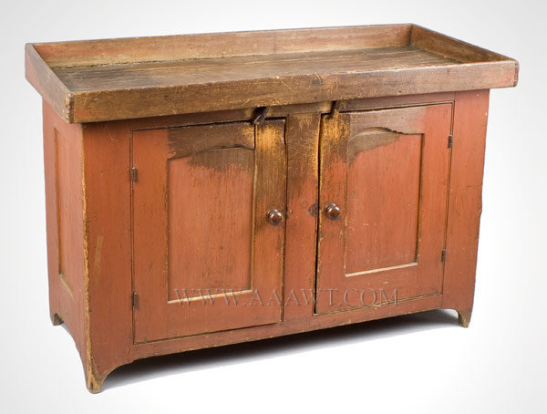 Dry Sink, Original Red Paint
Mixed woods including pine and poplar
Circa 1840 to 1860, entire view